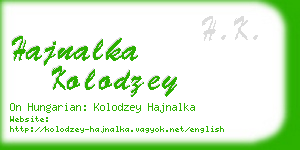 hajnalka kolodzey business card